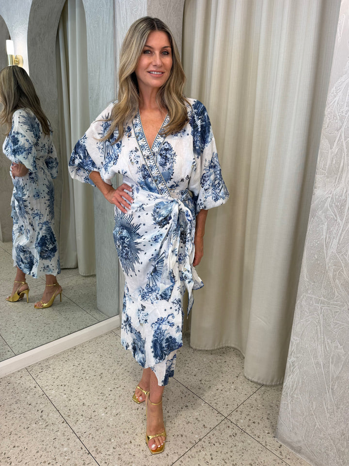 Wrap Midi Dress - The Porcelain Parlour
