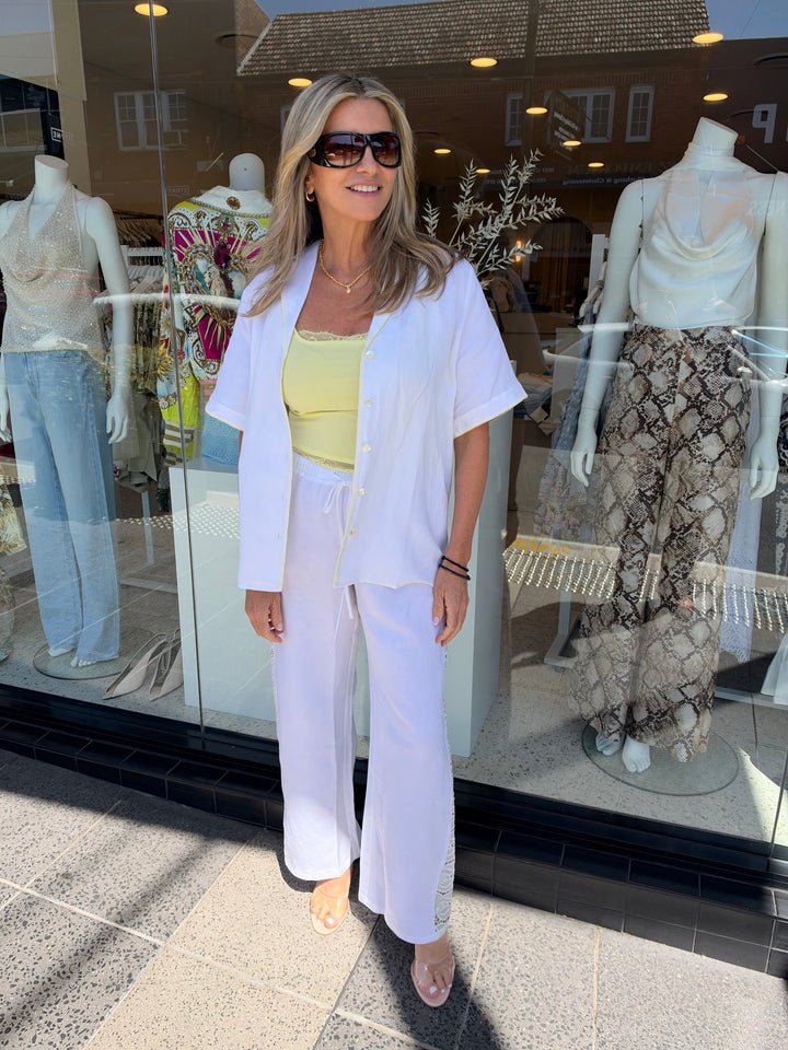 RELAXED ANGLAISE PANT - WHITE