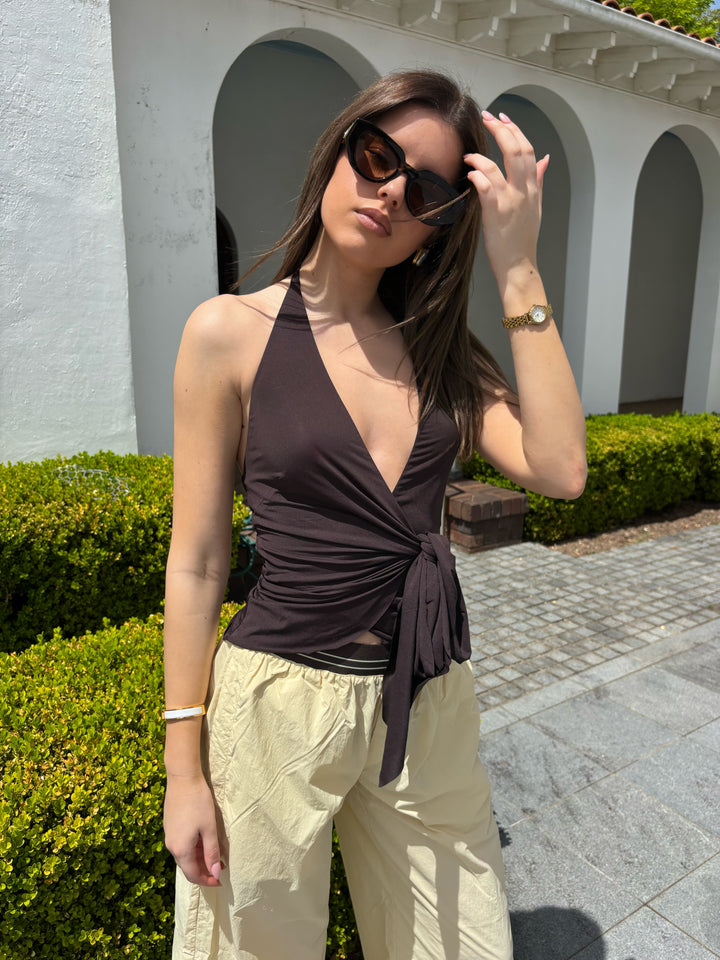 Mia Halter Top - Dark Chocolate