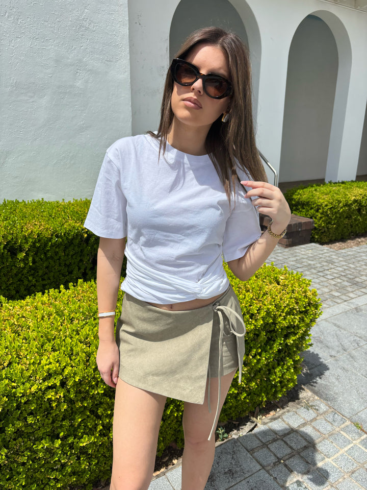 Cyprus Twist Tee - White