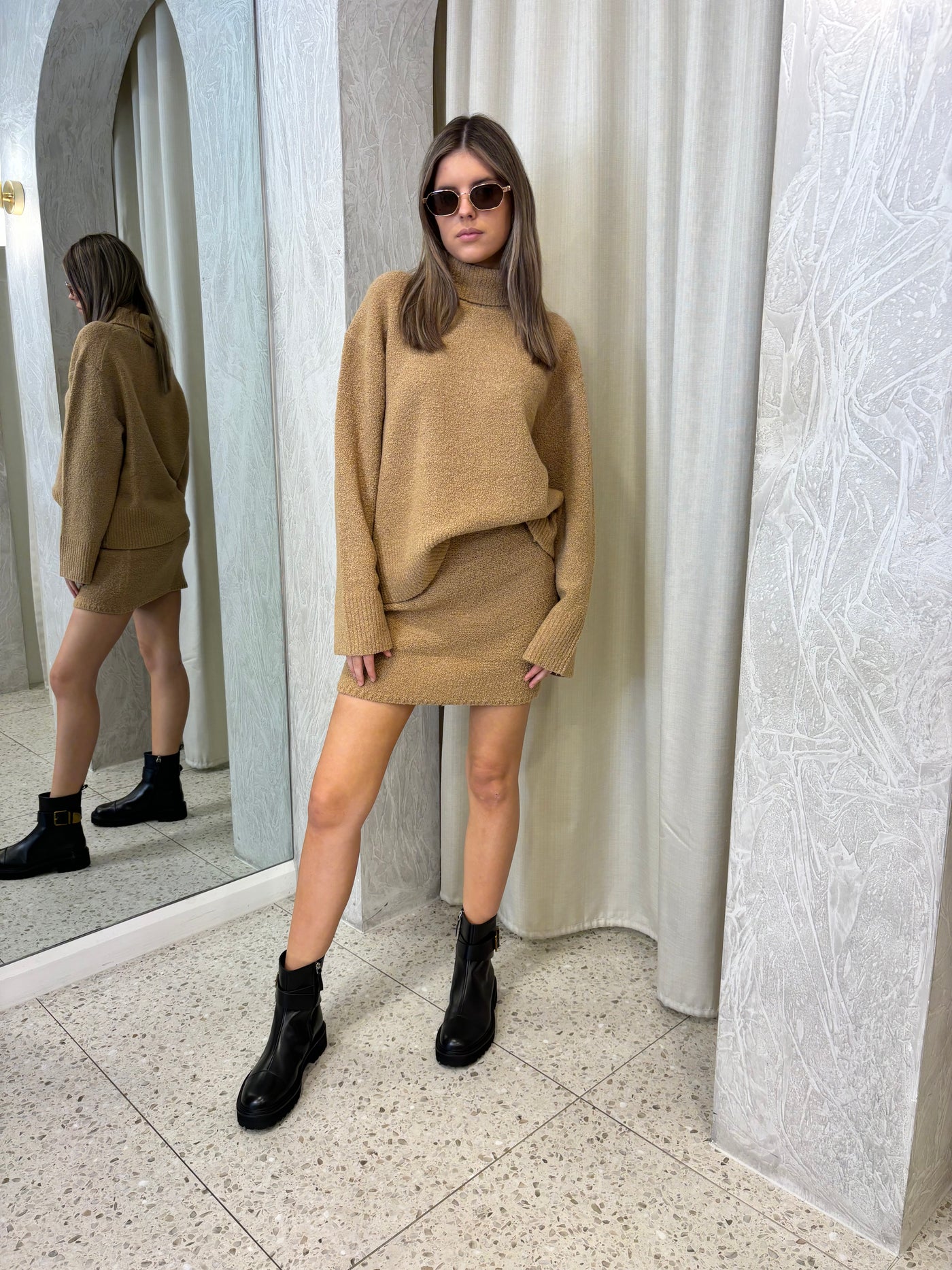 Lenora Turtleneck - Tan