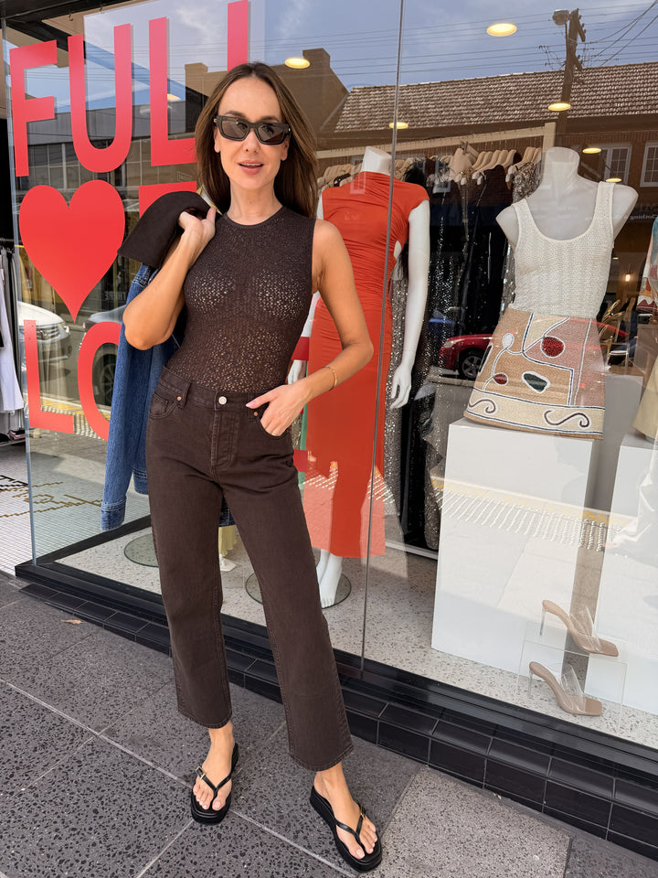 Carey Knit Bodysuit - Espresso