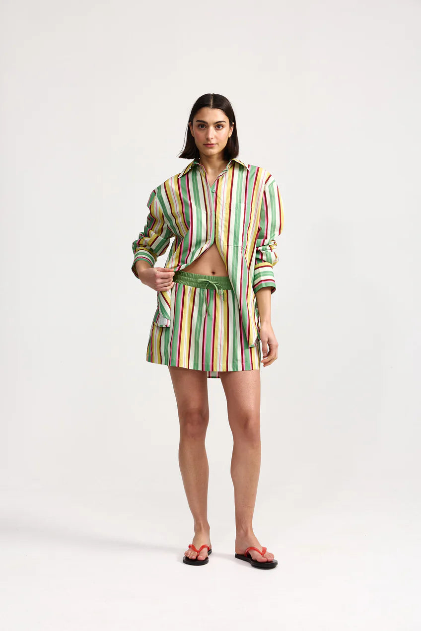 Indi Skirt - Meadow Stripe