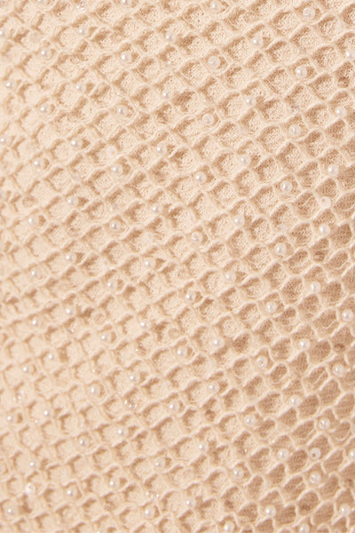 Long Sleeve Sheer Maxi Dress - Natural/ Ivory