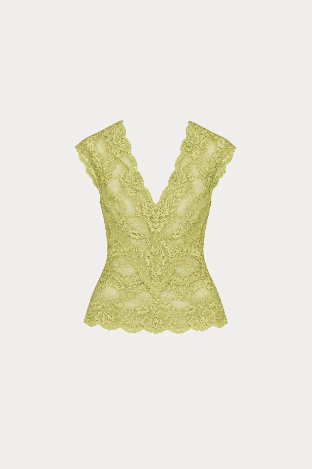 Lace Top - Chartreuse