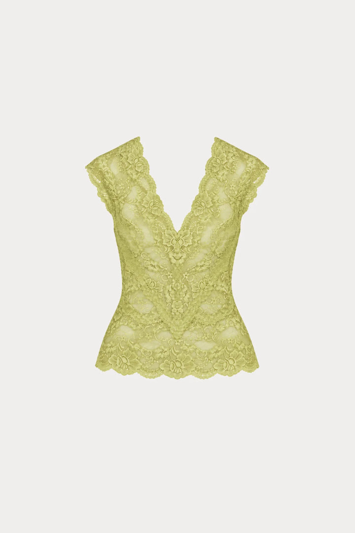 Lace Top - Chartreuse