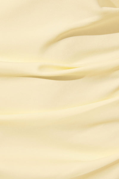 Lani Asymmetrical Gathered Mini Dress - Vanilla