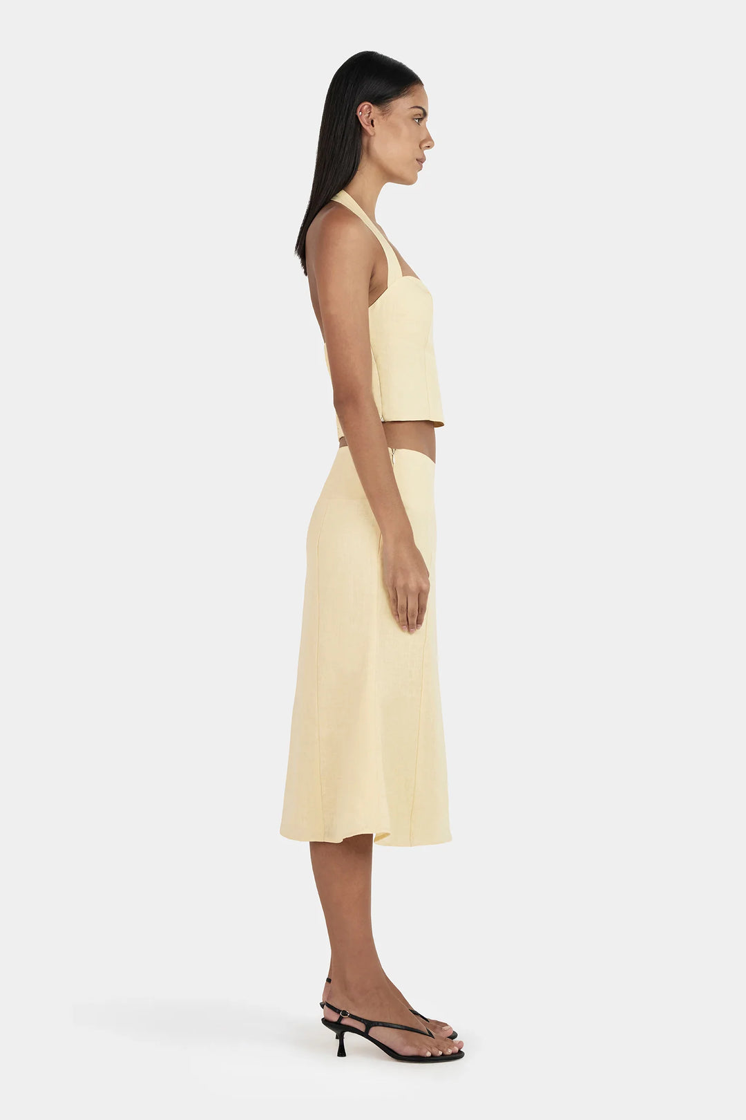 Bambi Linen Skirt Lemon