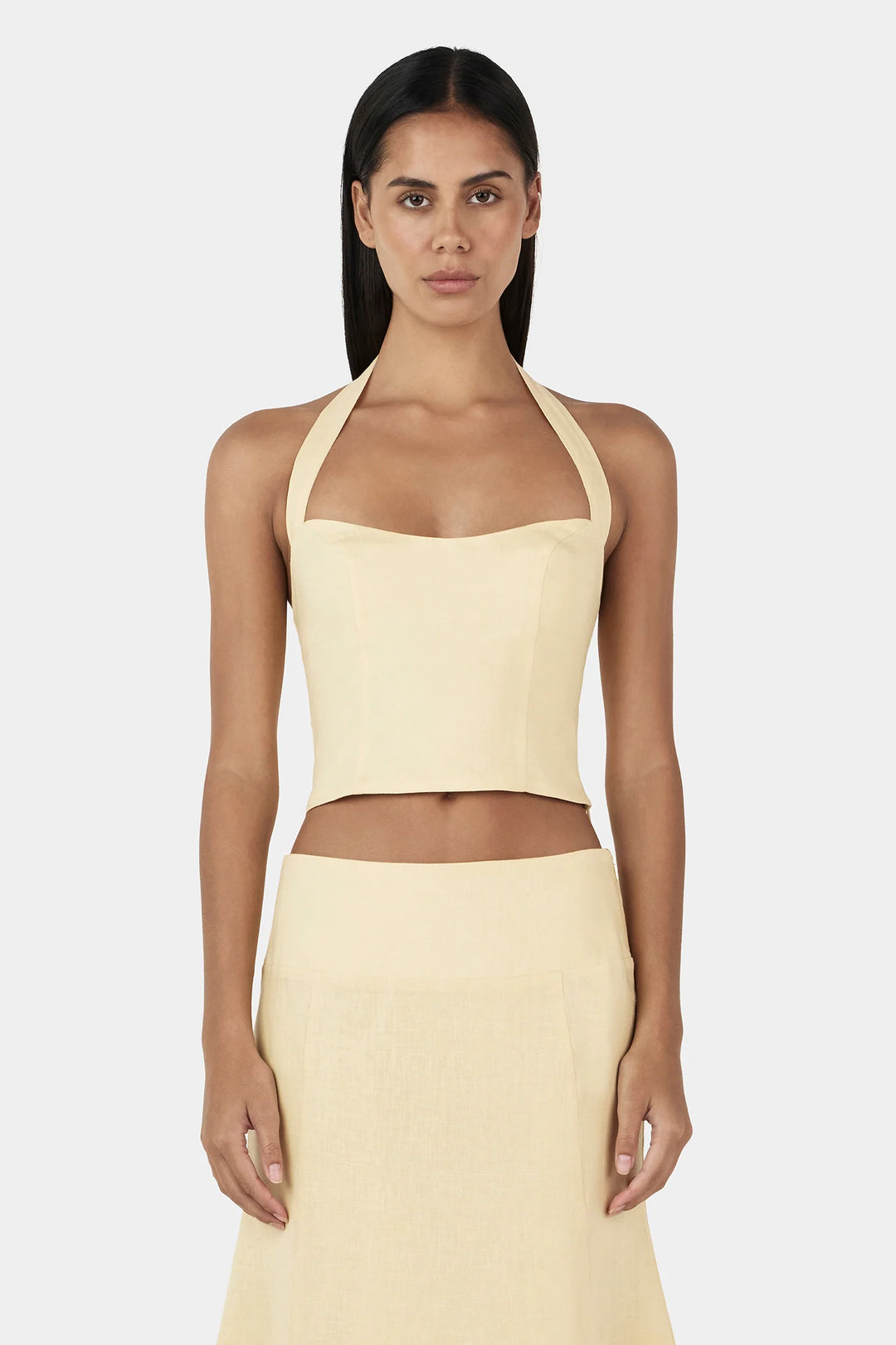 Bambi Linen Skirt Lemon