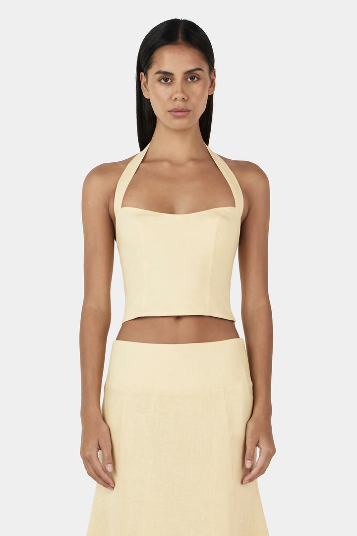 Bambi Linen Skirt Lemon