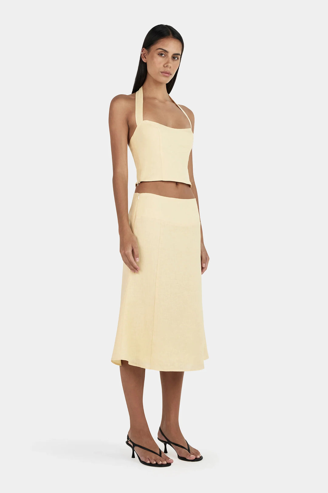 Bambi Linen Skirt Lemon