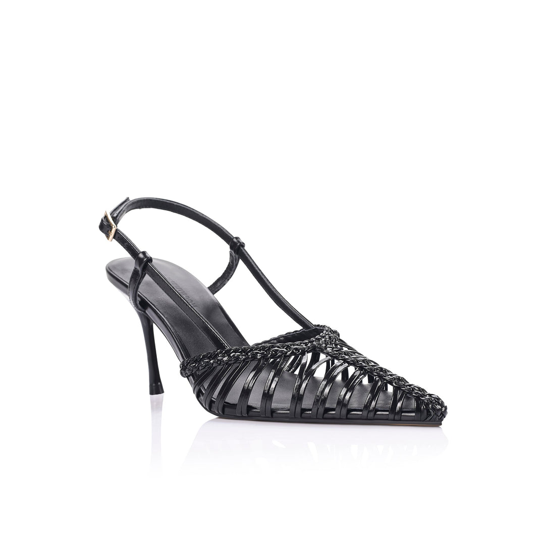 MYRTLE BRAIDED PUMP - BLACK