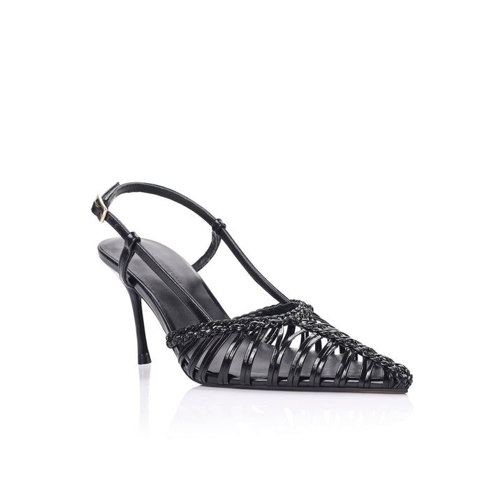 MYRTLE BRAIDED PUMP - BLACK
