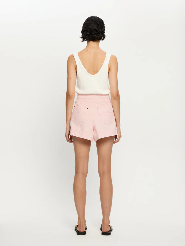 Celene Denim Short - Soft Pink