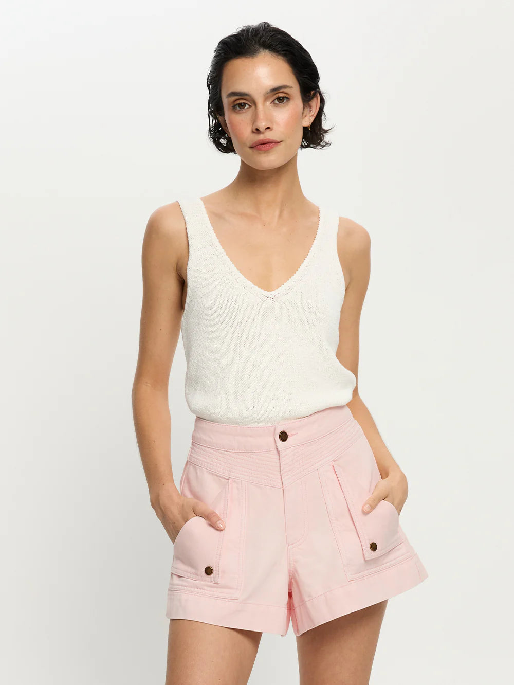 Celene Denim Short - Soft Pink