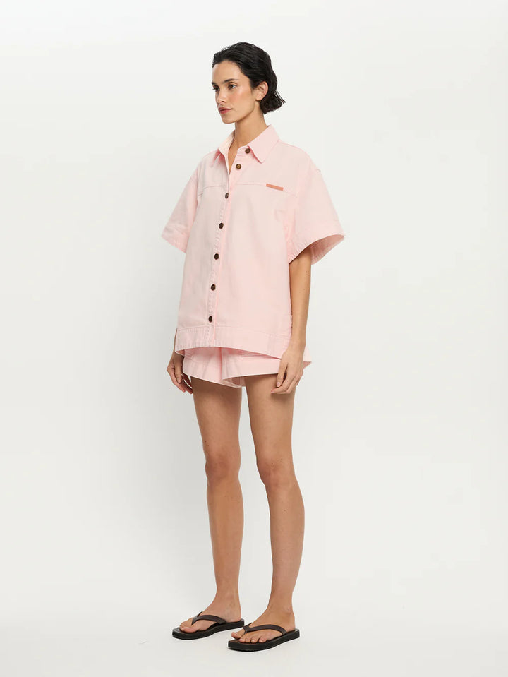 Maria Denim Shirt - Soft Pink