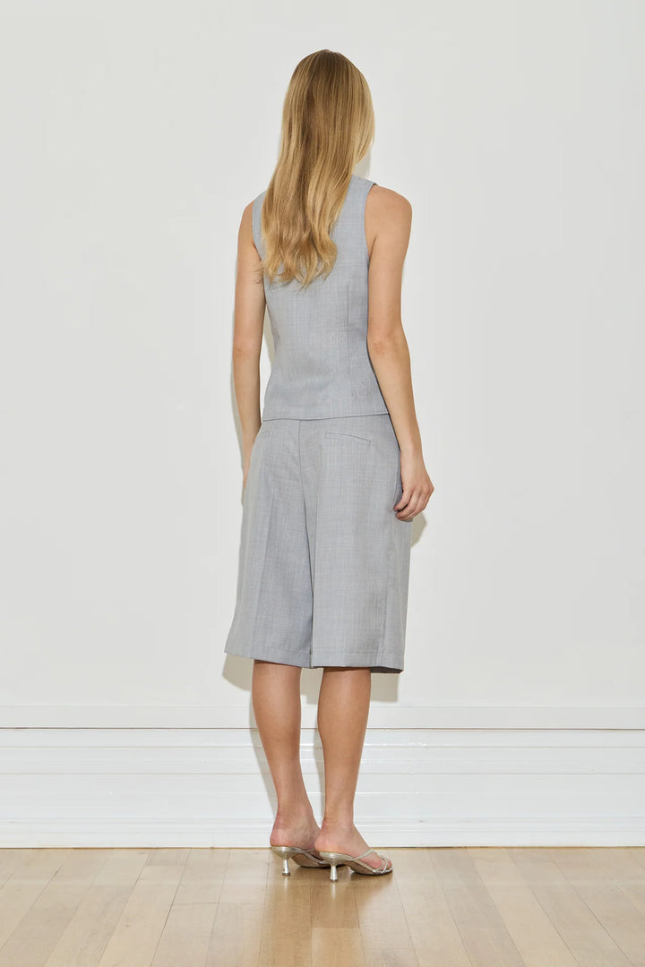 Almond Neckline Top - Silver
