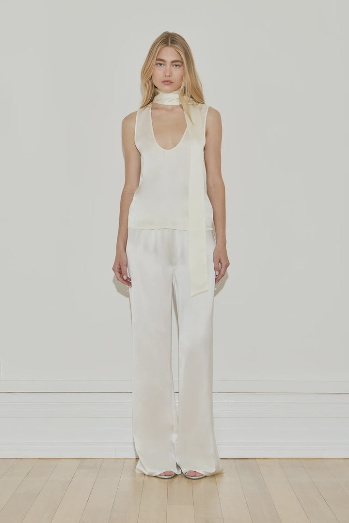 Straight Leg Pant - Cream
