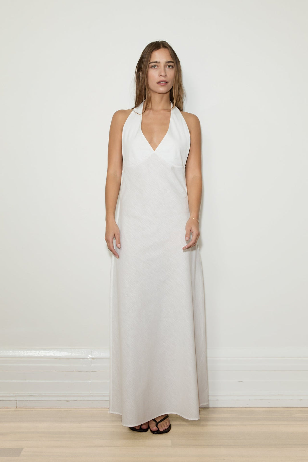 Vintage Halter Maxi - Optic White
