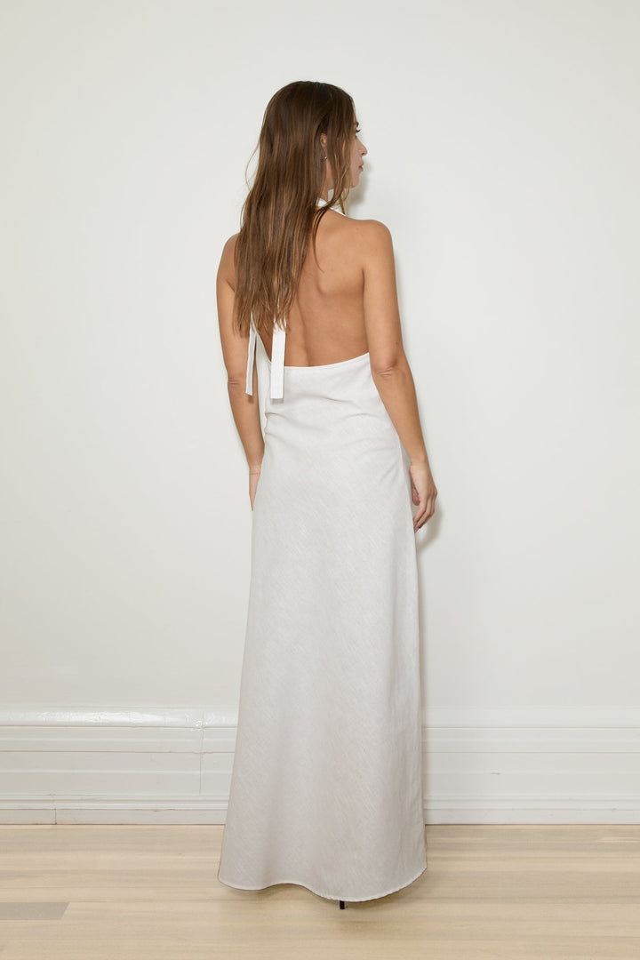 Vintage Halter Maxi - Optic White