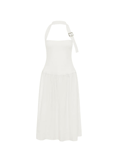 Buckle Dress - Optic White