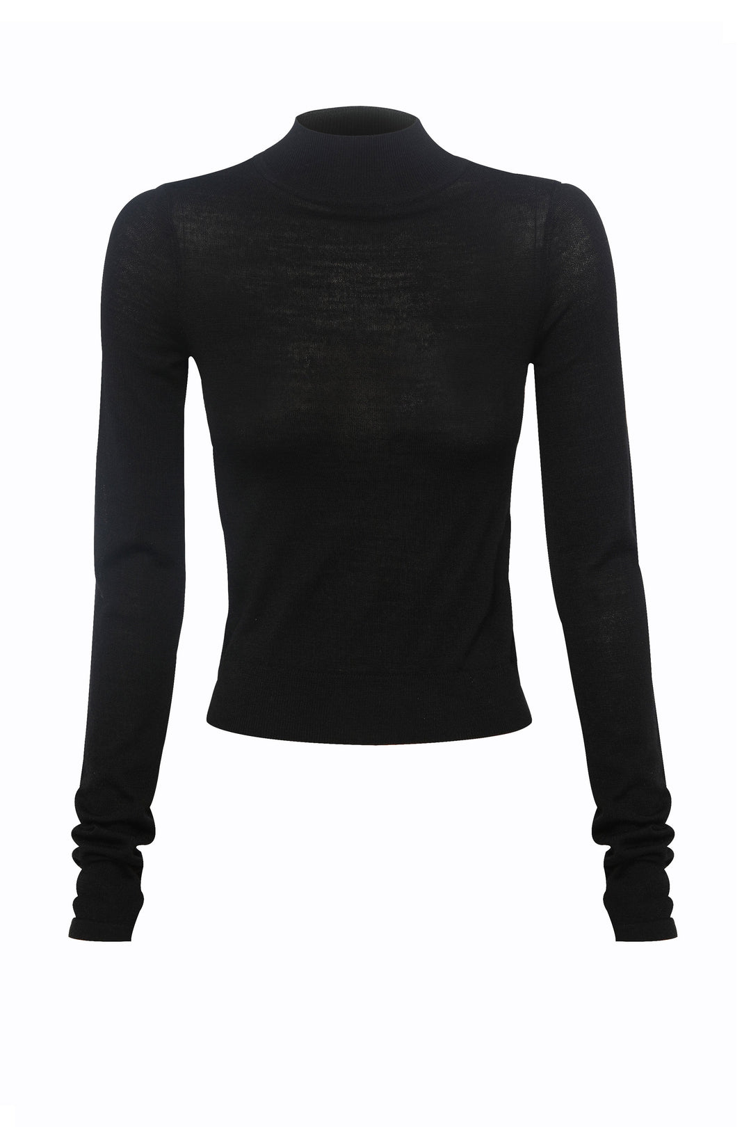 Maine Turtleneck Merino Top - Black