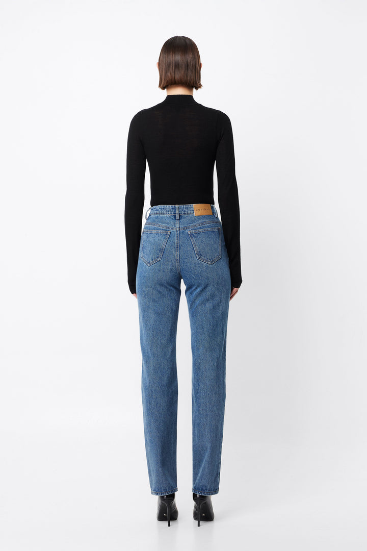 Maine Turtleneck Merino Top - Black