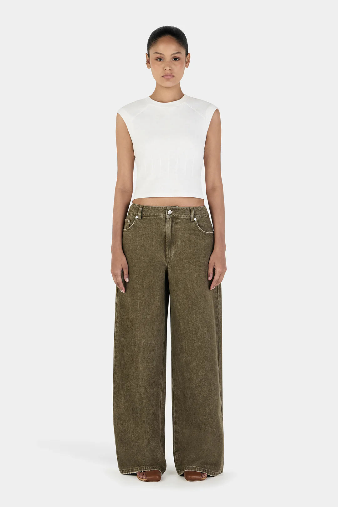 PAIGE DENIM JEANS KHAKI