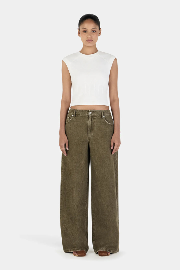 PAIGE DENIM JEANS KHAKI