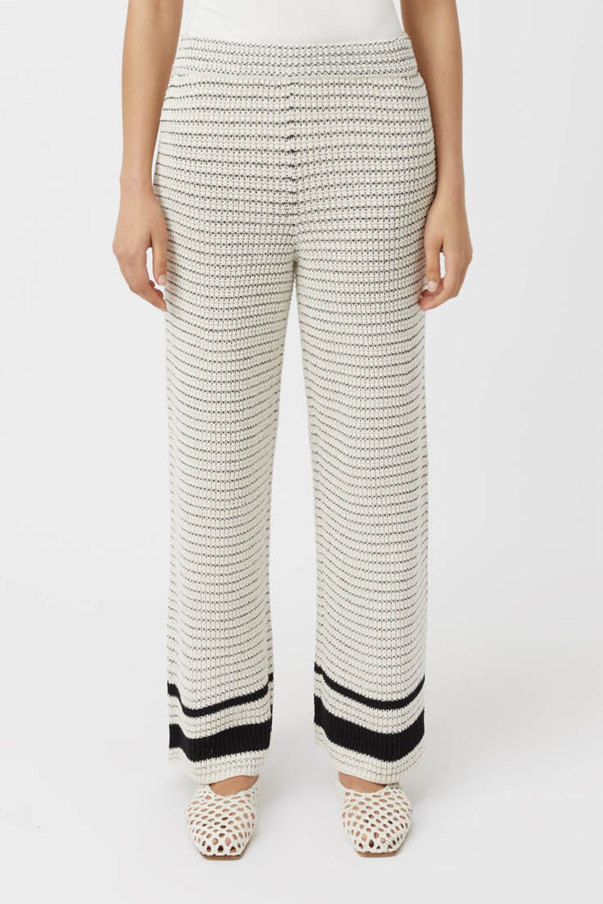 Reef Knit Pant - Cream/ Black