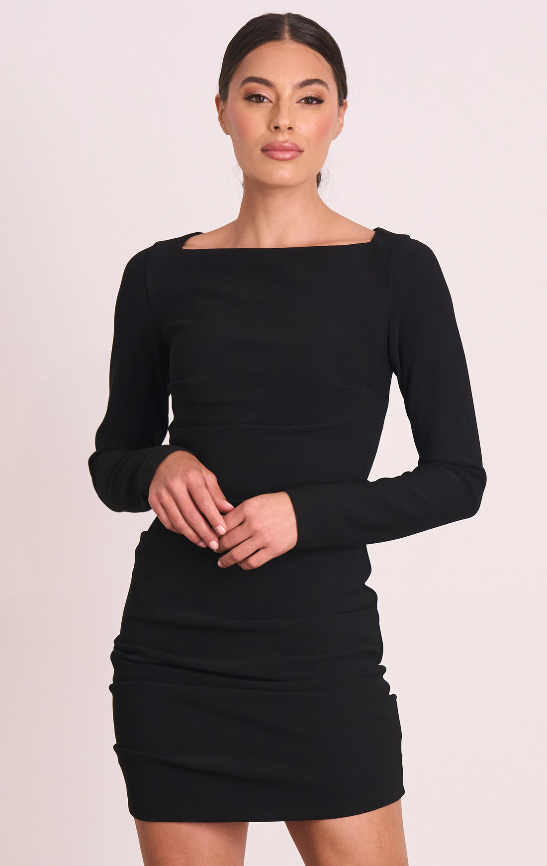 Evie Sleeve Dress - Black