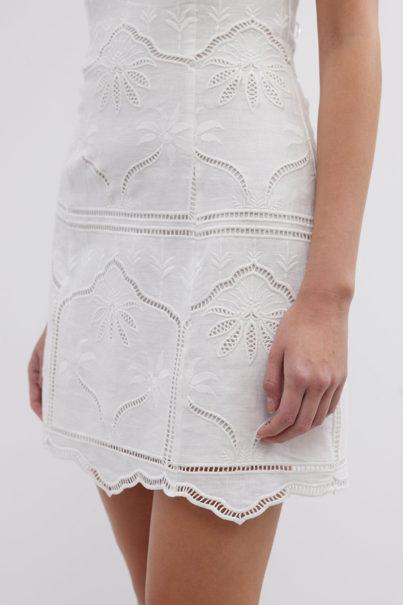 BONITA STRAPLESS DRESS - WHITE