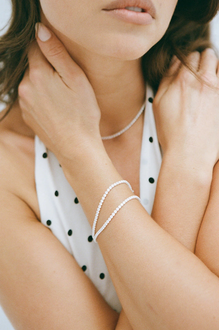 Baby Celestial Bracelet - White Gold/ Clear