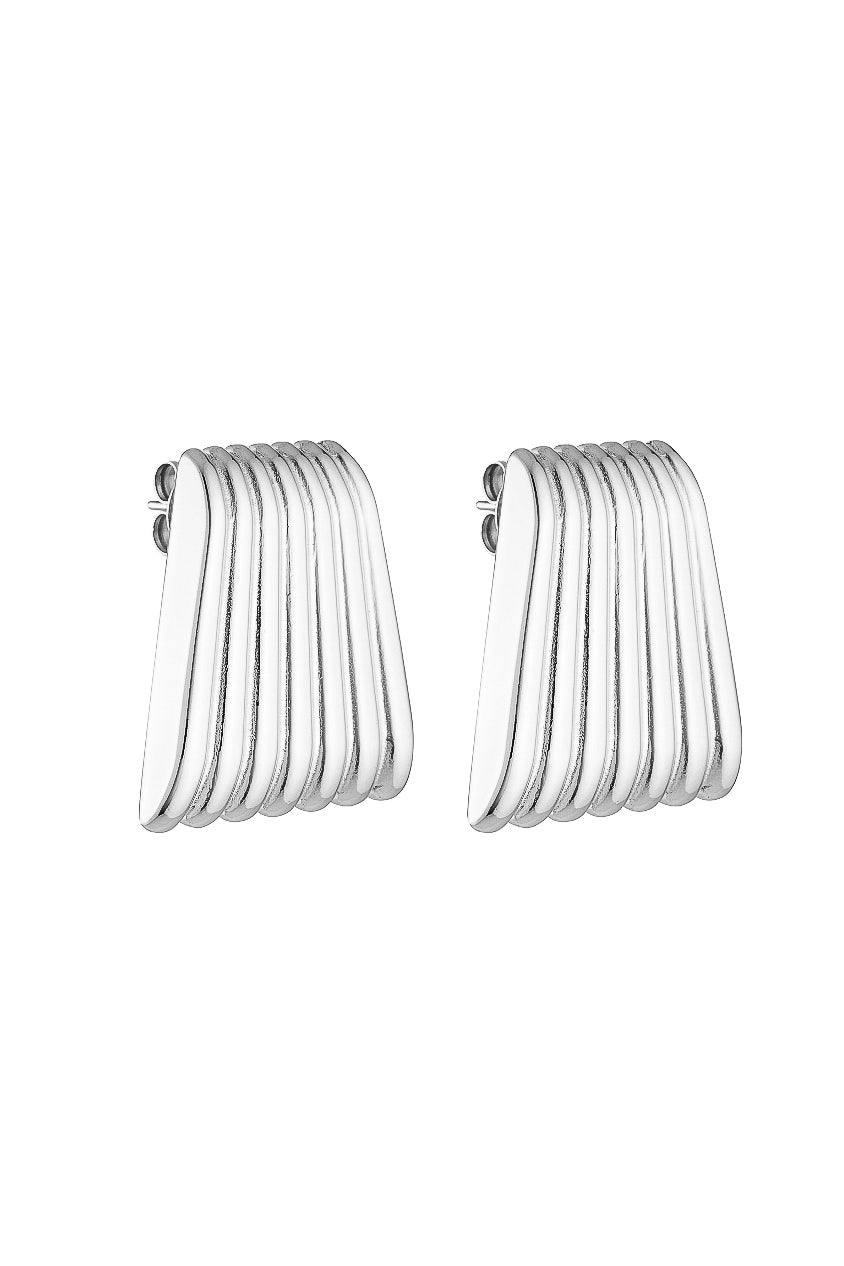 Caterpillar Earrings - Silver