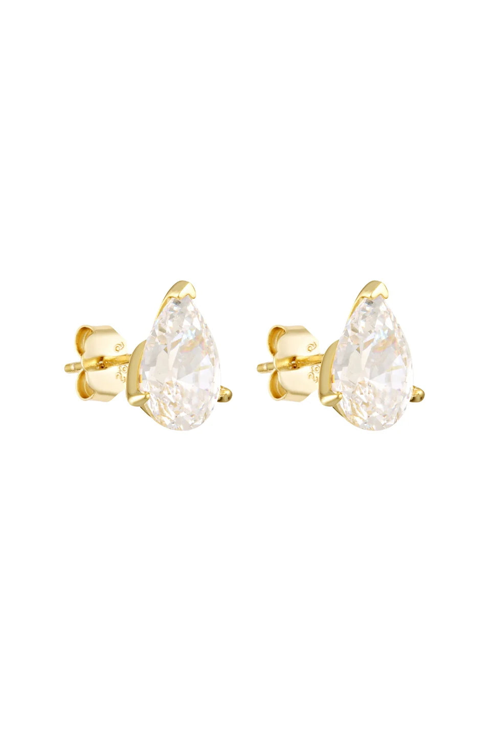 Pear Studs 2CT - Gold