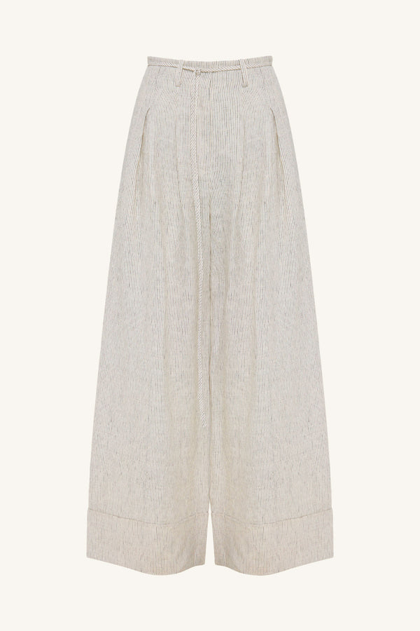 ALTO HIGH WAISTED PANT - WHITE PINSTRIPE