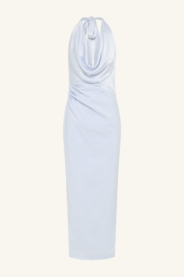 COWL NECK MAXI DRESS - SEABREEZE