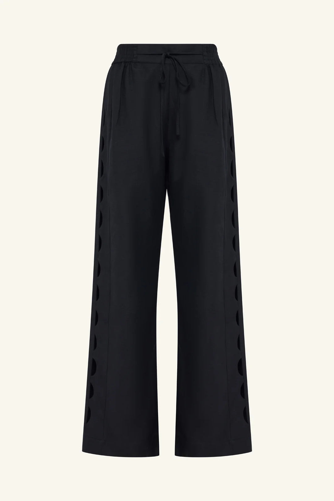 BIRDIE SCALLOP PANT - BLACK