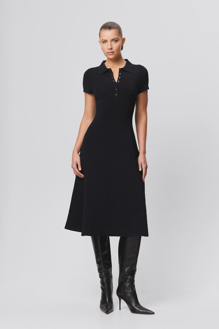 Petra Midi Dress - Black