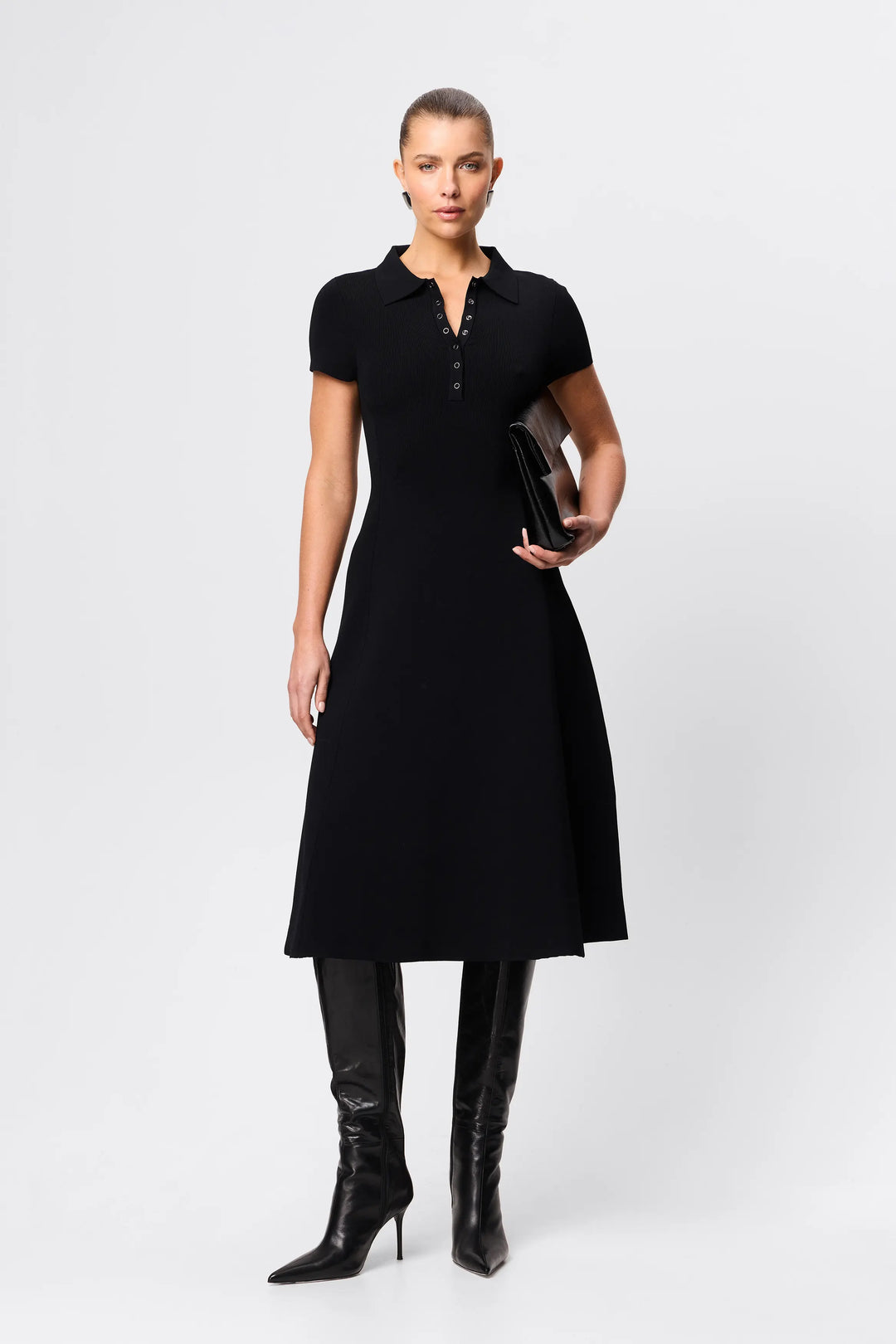 Petra Midi Dress - Black