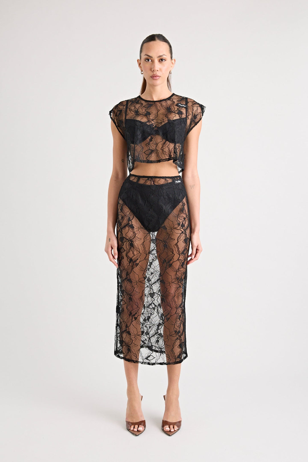 Astrid Lace Skirt - Black