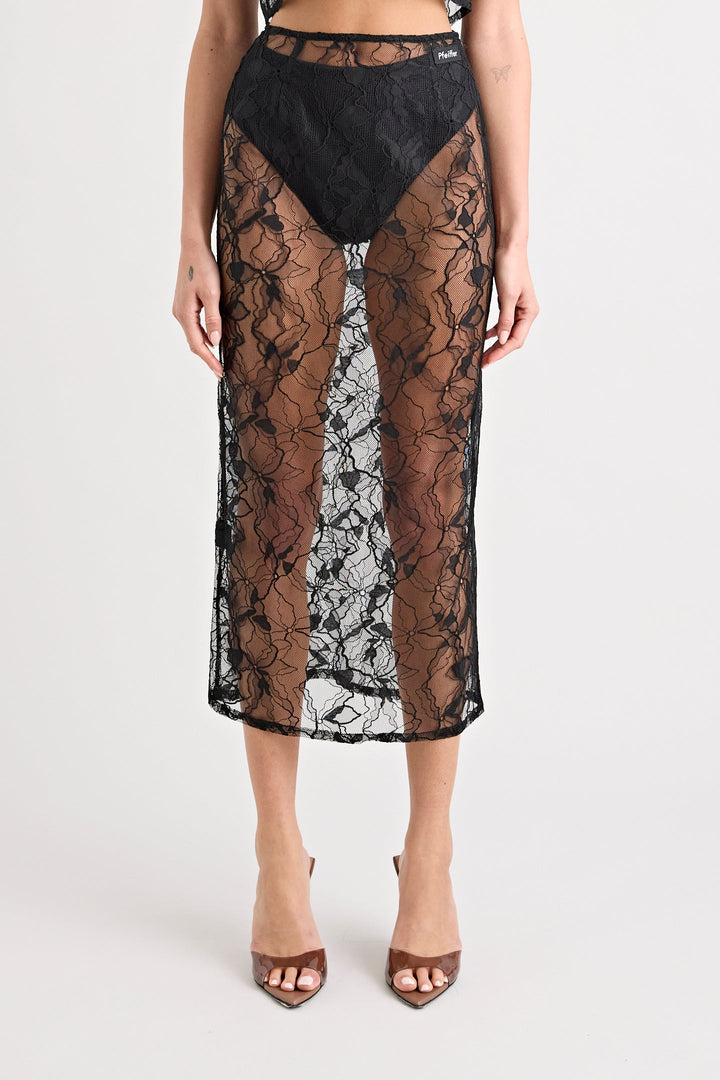 Astrid Lace Skirt - Black