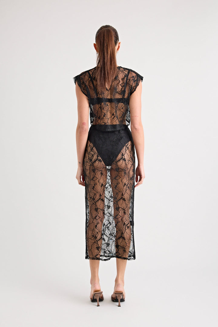 Astrid Lace Skirt - Black