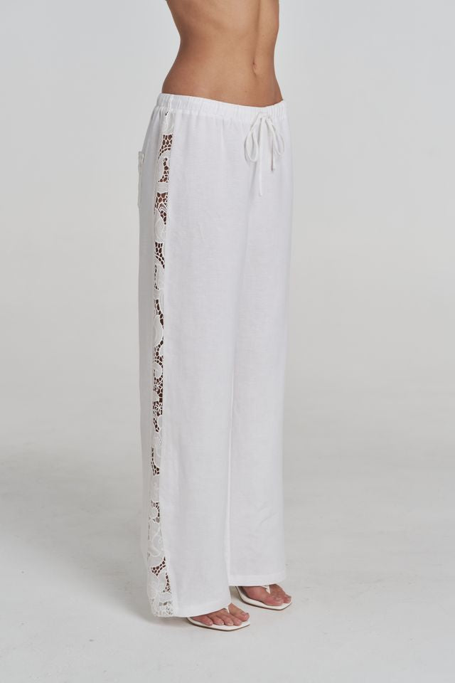 RELAXED ANGLAISE PANT - WHITE