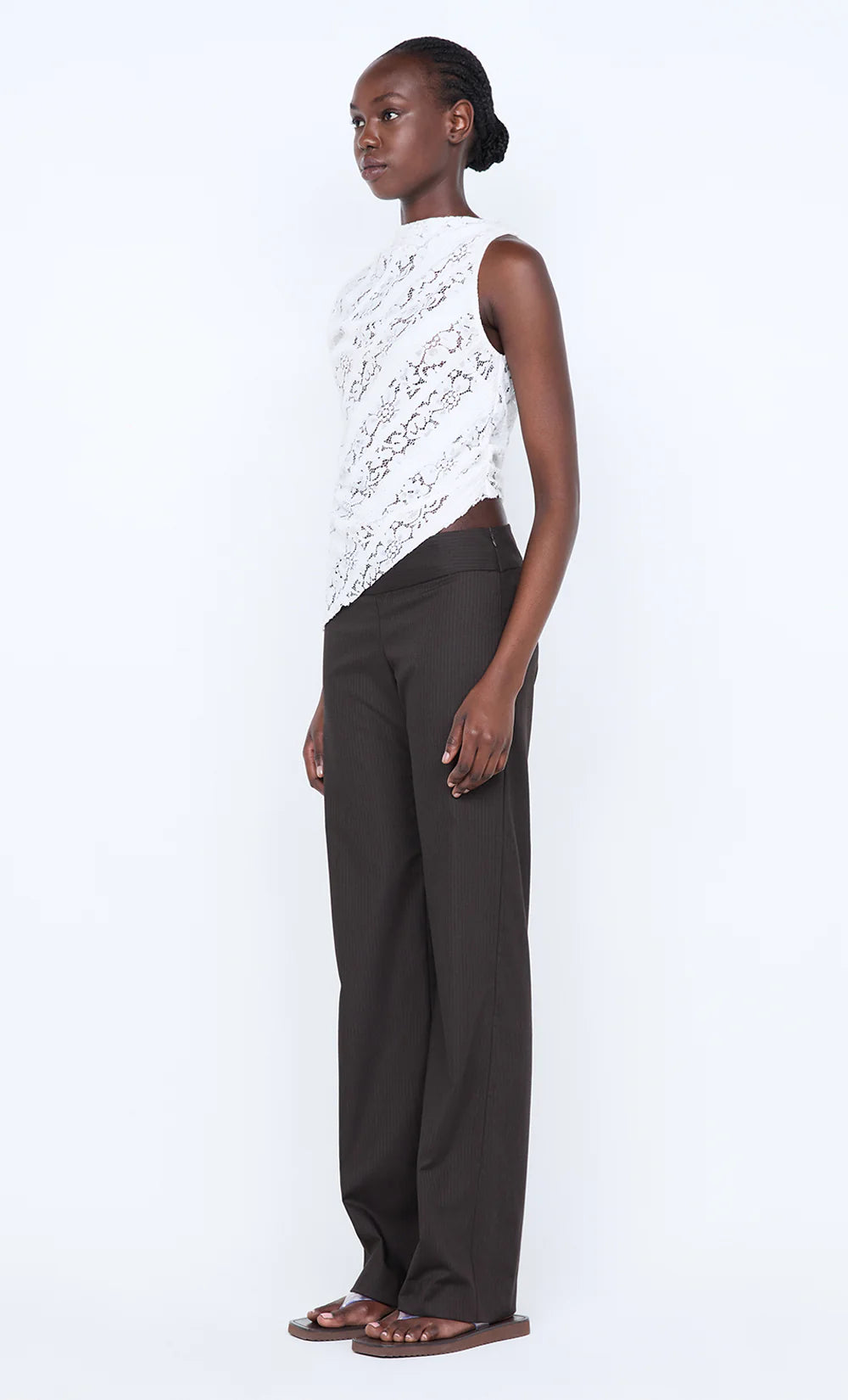 Henrietta Asym Top - White