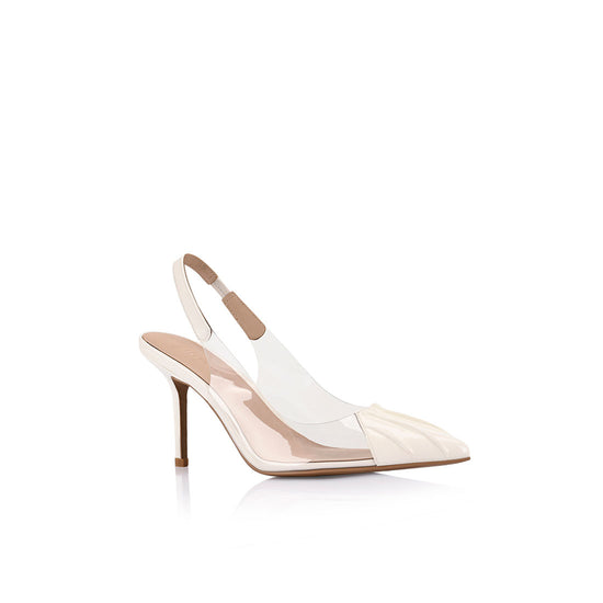 Remi Pump Vinylite & Ivory Patent Leather