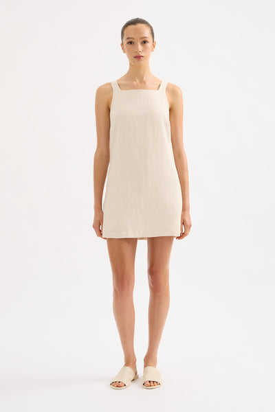 Eden Linen Mini Dress - Cream