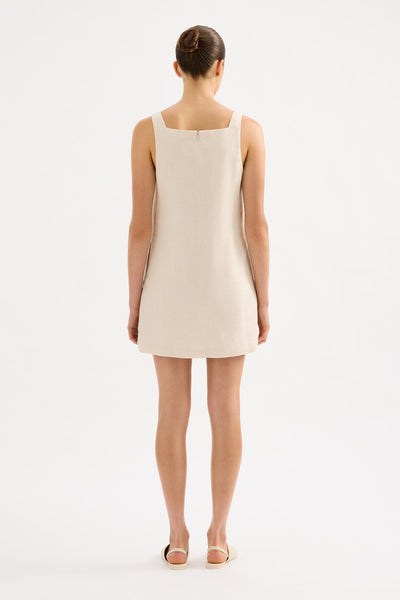 Eden Linen Mini Dress - Cream