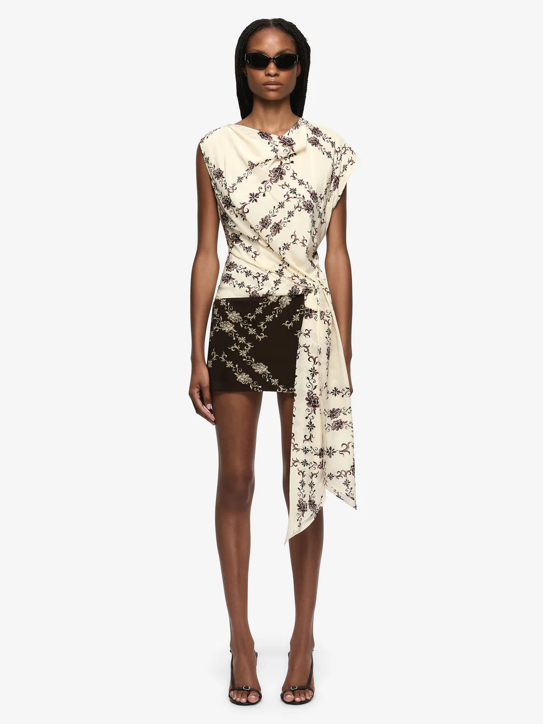 Myah Mini Dress - Geo Vine Floral