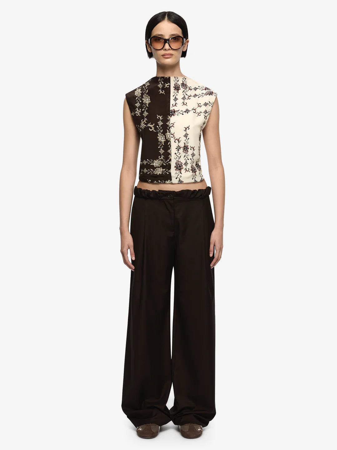 Myah Top - Geo Vine Floral